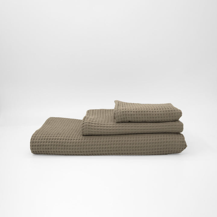 Toalla Waffle 100% algodón Wallnut