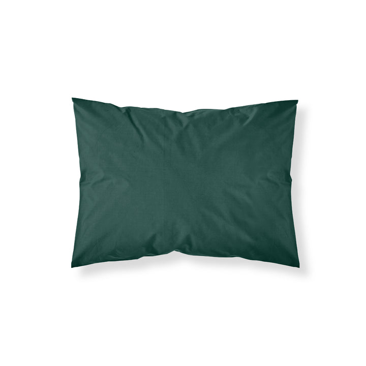 Funda almohada lisa 100% algodón Esmeralda
