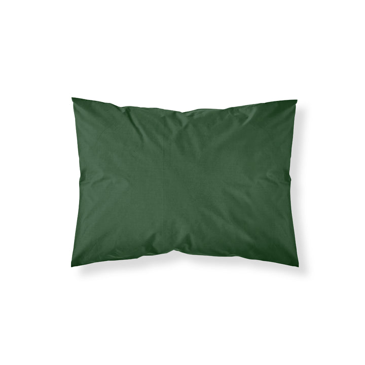 Funda almohada lisa 100% algodón Verde Botella