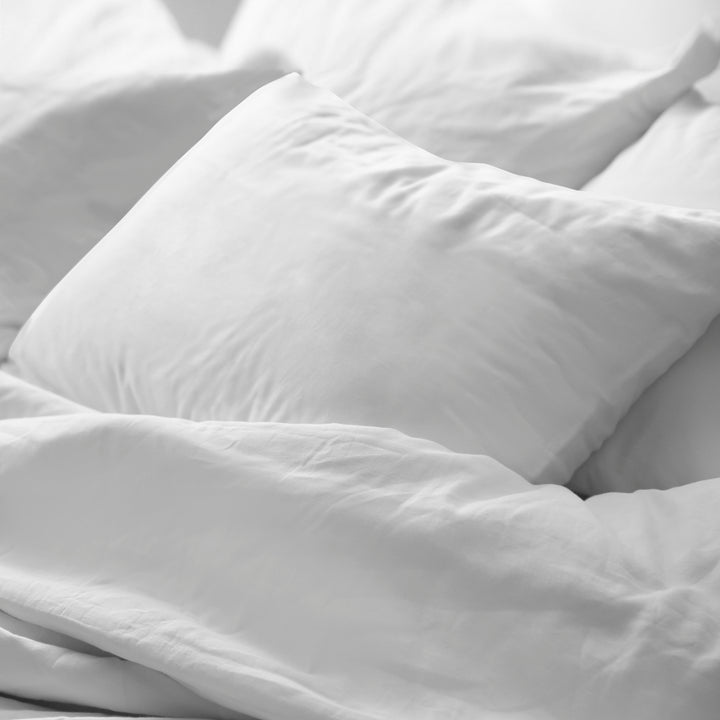 Funda almohada lisa 100% algodón Blanco Optico