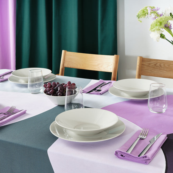 Nappe en résine antitache 100% coton York Lilas