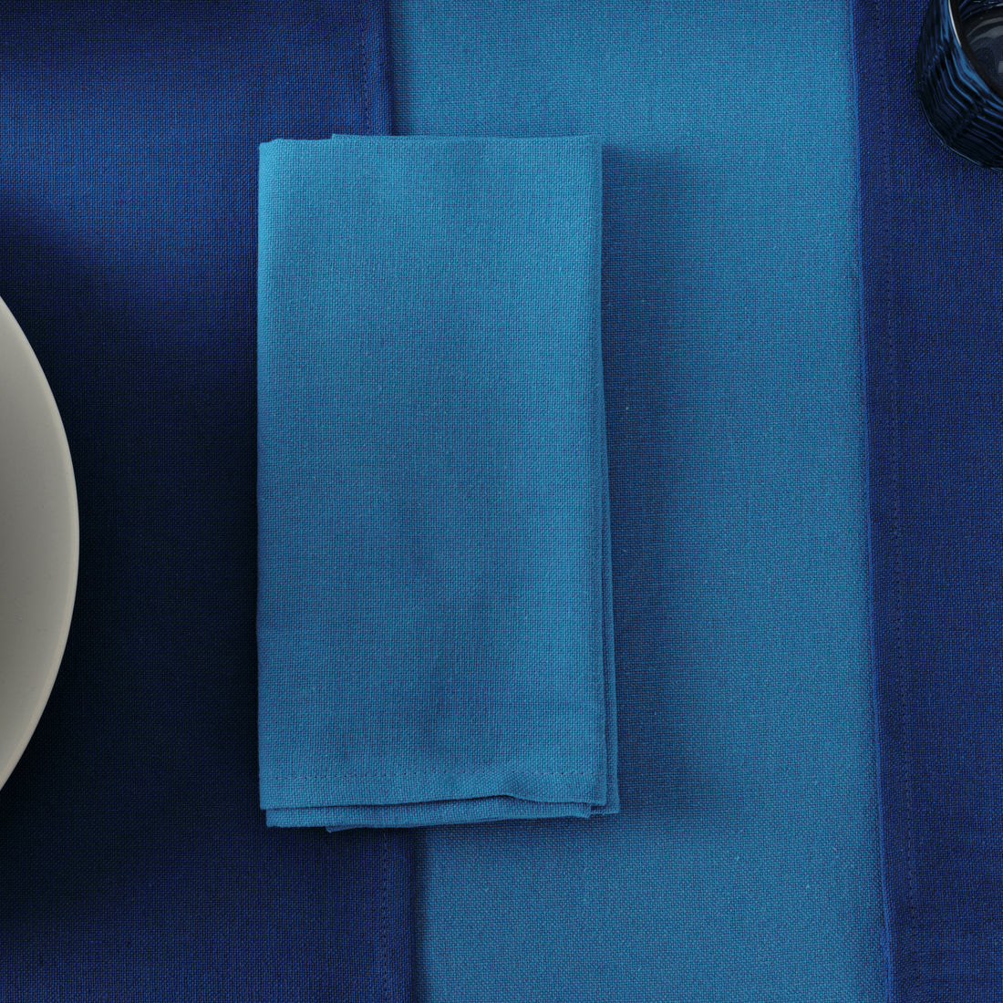 Pack 2 ud. servilletas liso Lino 100% Azul Cielo