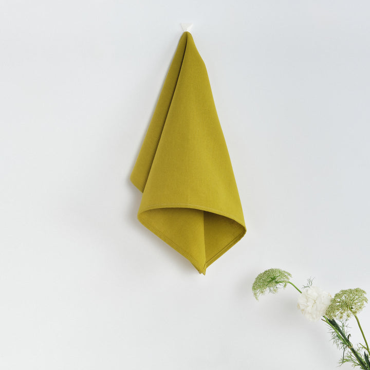 Paquet de 2 pièces. Torchon de cuisine uni 100% lin Pistache