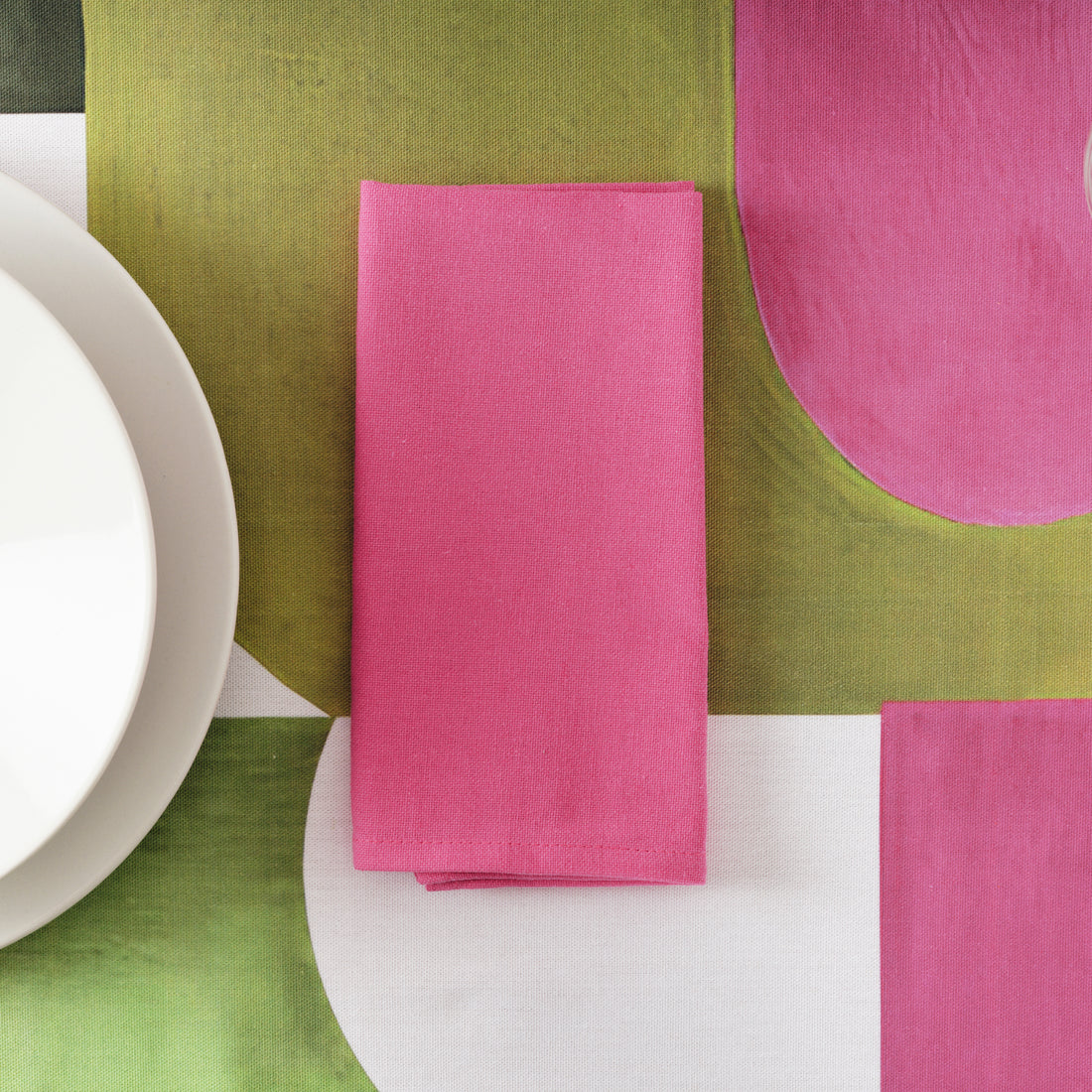 Pack 2 ud. servilletas liso Lino 100% Fucsia