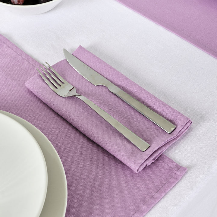 Pack 2 ud. servilletas liso Lino 100% Lila