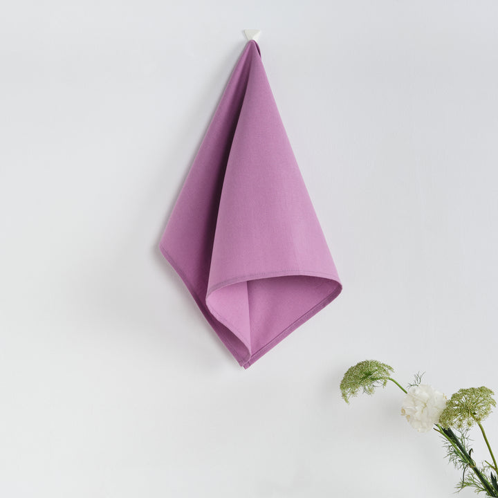 Paquet de 2 pièces. Torchon de cuisine uni 100% lin Lilas