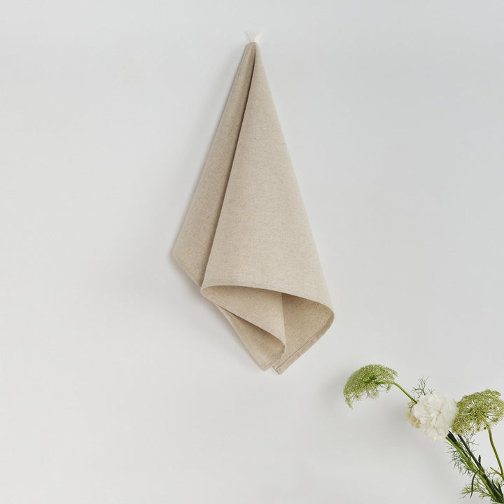 Paquet de 2 pièces. Torchon de cuisine uni 100% Lin Naturel