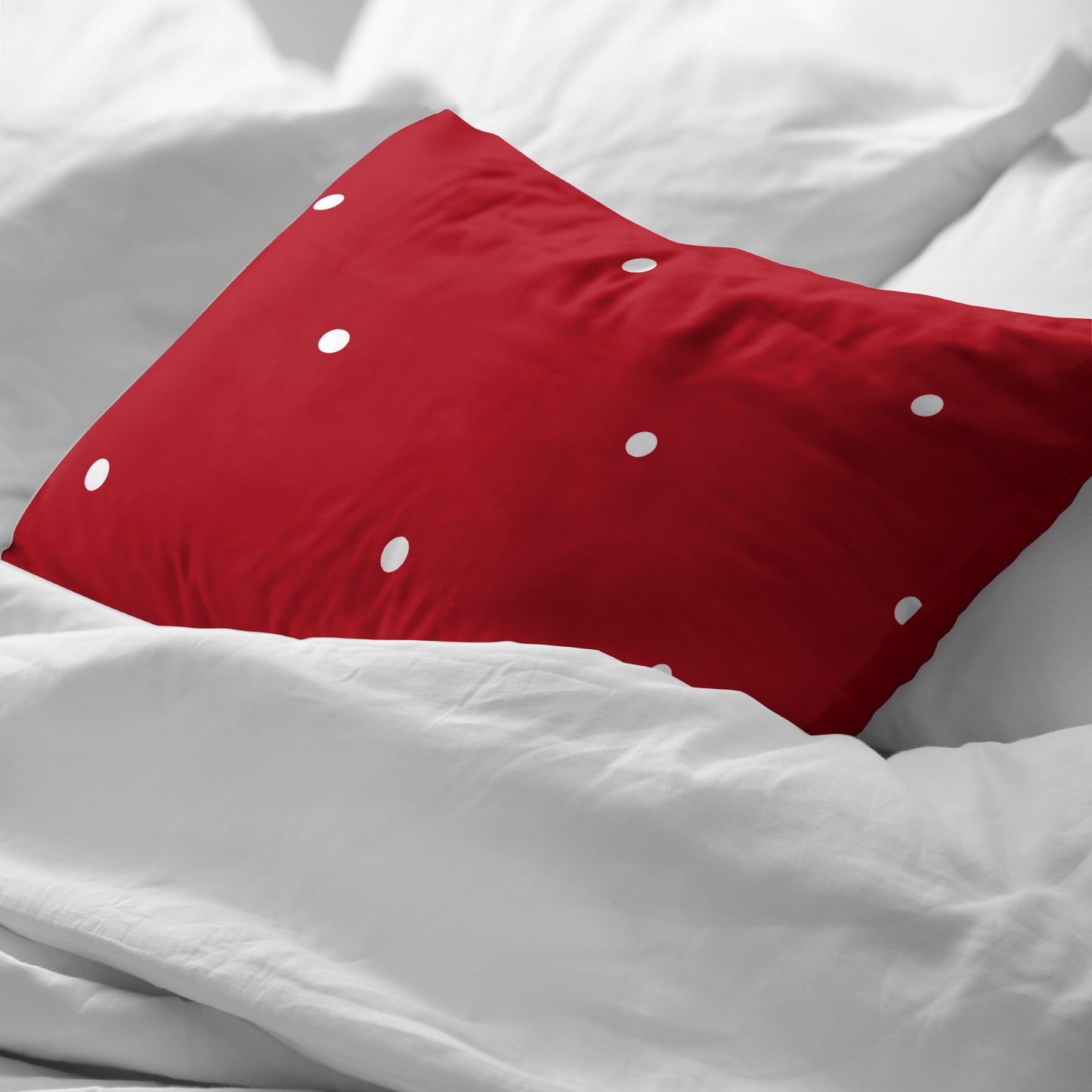 Funda de almohada Laponia 47 Rojo 100% algodón