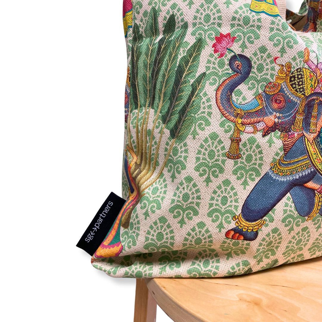 Tote bag con cierre Elefante