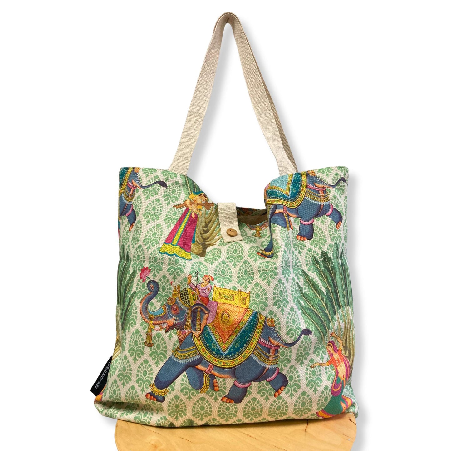 Tote bag con cierre Elefante