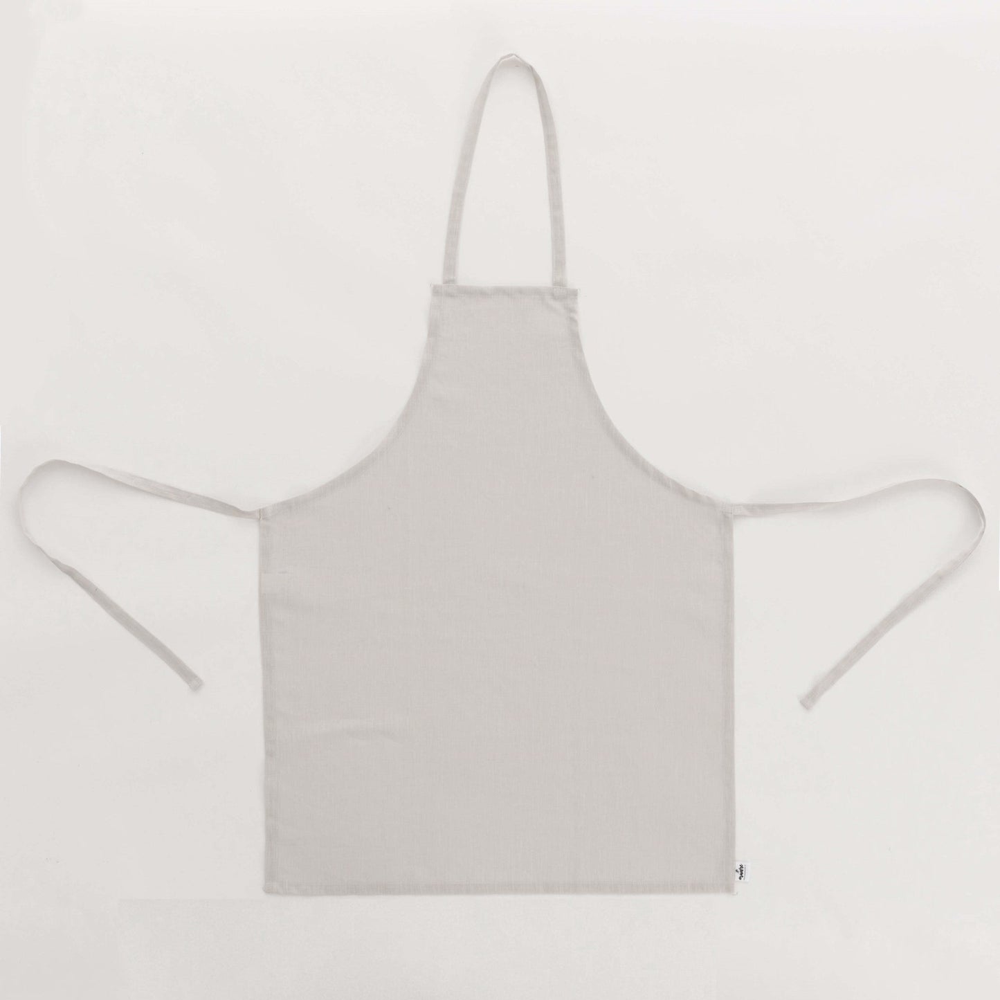 Delantal sin bolsillo 100% Lino Light Grey - 110x69 cm 0