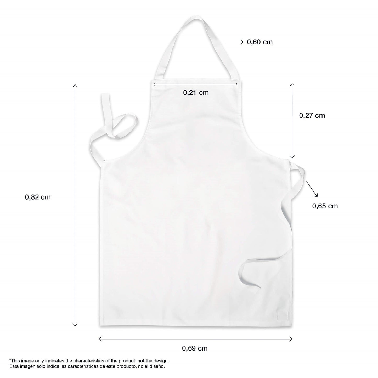 Delantal sin bolsillo 0400-54 - 110x69 cm 4