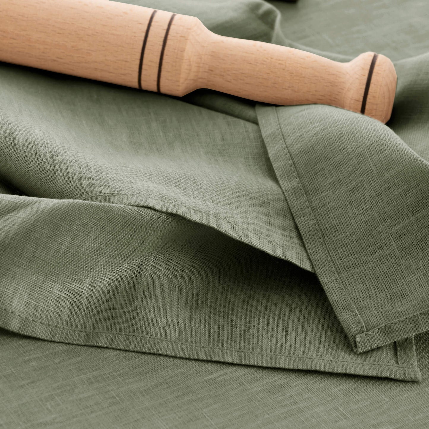 Pack 2 unidades paño de cocina lino 100% algodón Army Green 45x70 cm 2