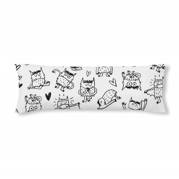 Funda de almohada 100% algodón Monstre Black 0