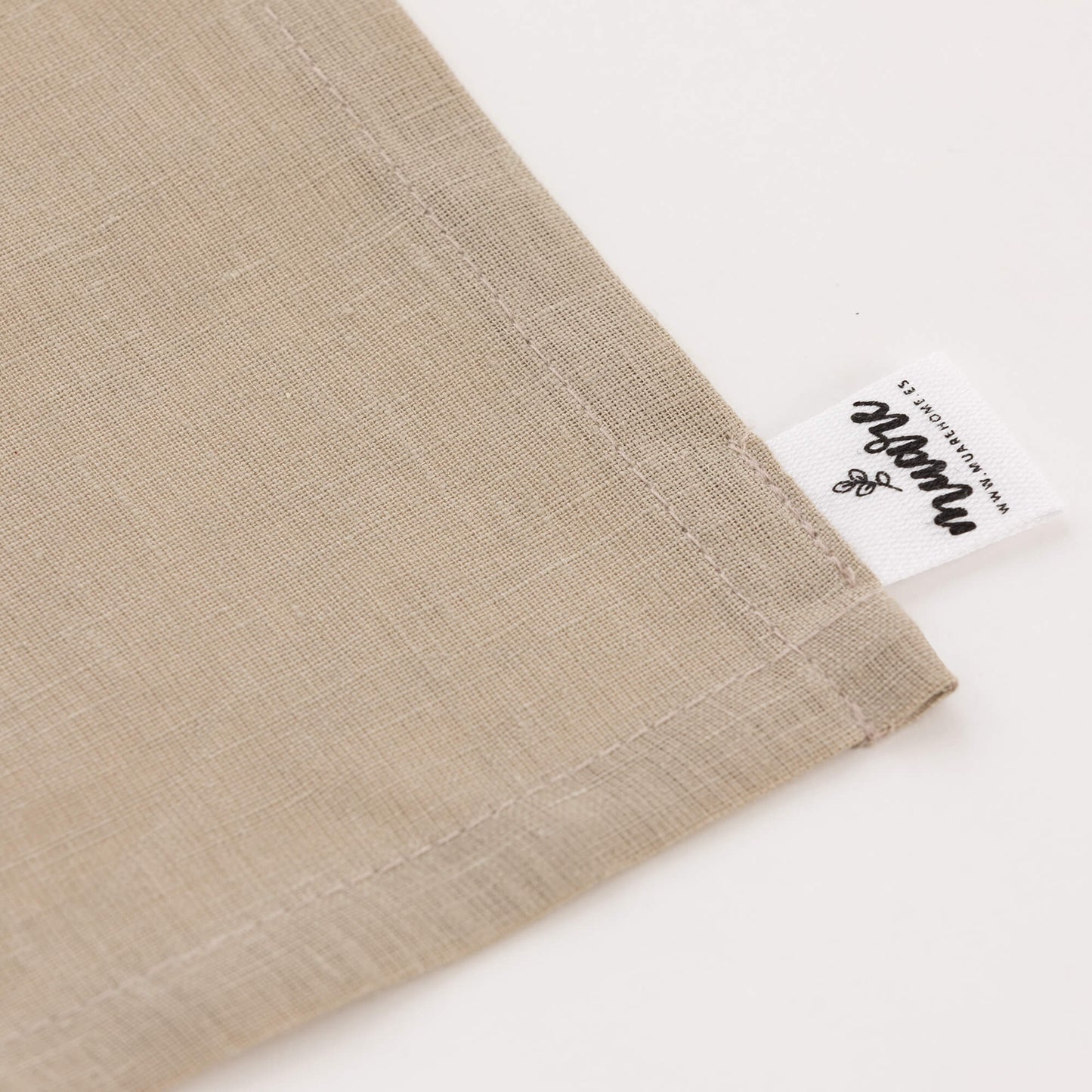 Delantal sin bolsillo 100% Lino Taupe - 110x69 cm 4