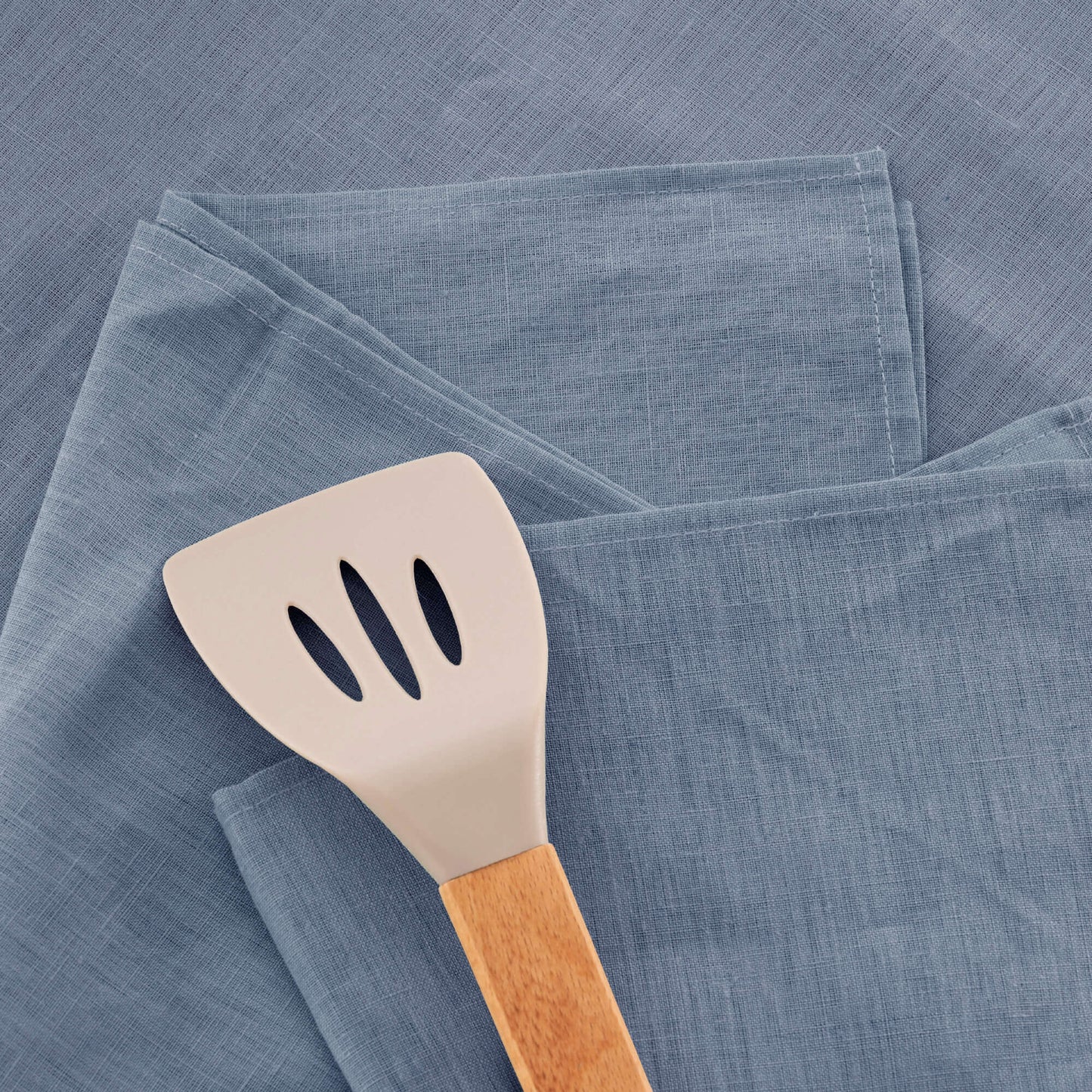 Pack 2 unidades paño de cocina lino 100% algodón Denim Blue 45x70 cm 2