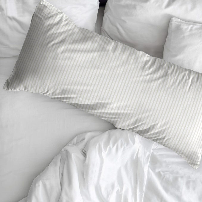 Funda de almohada 100% algodón Beige Rayas 2