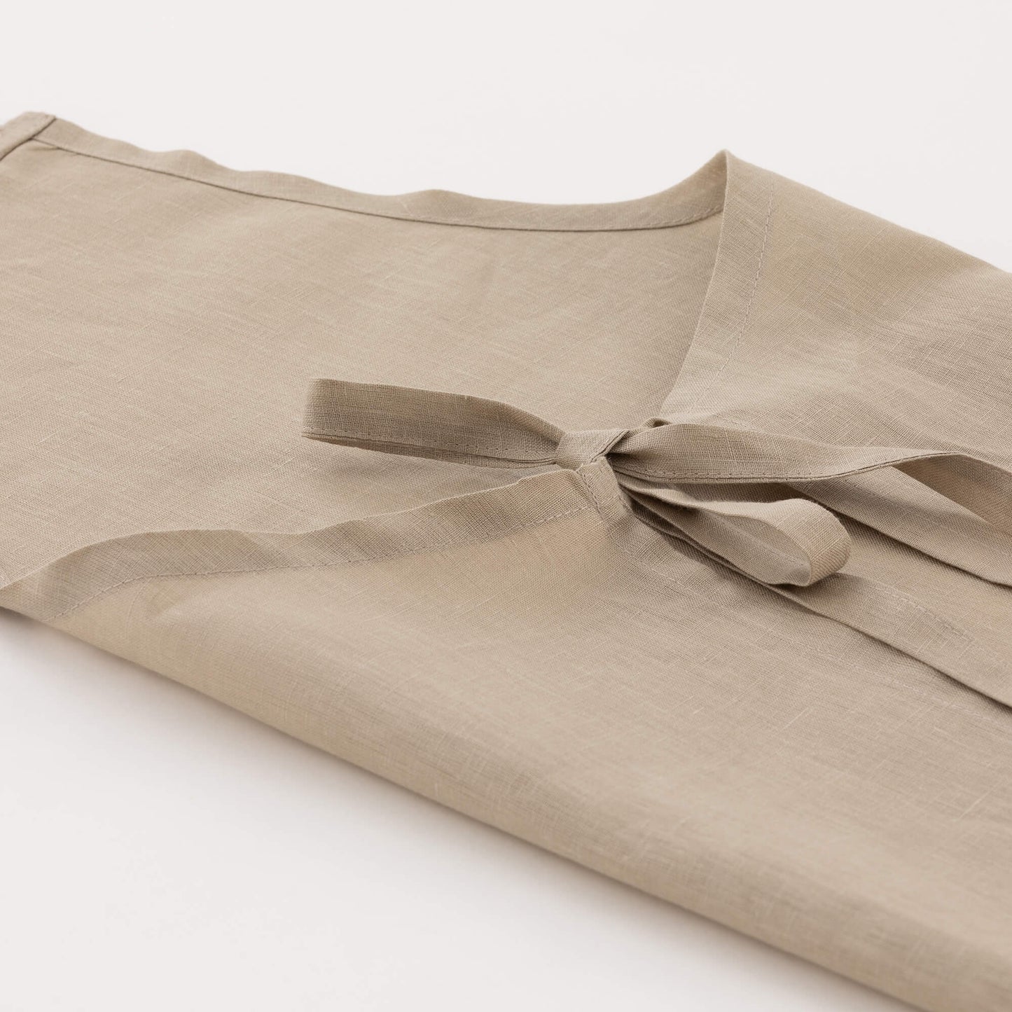 Delantal sin bolsillo 100% Lino Taupe - 110x69 cm 2