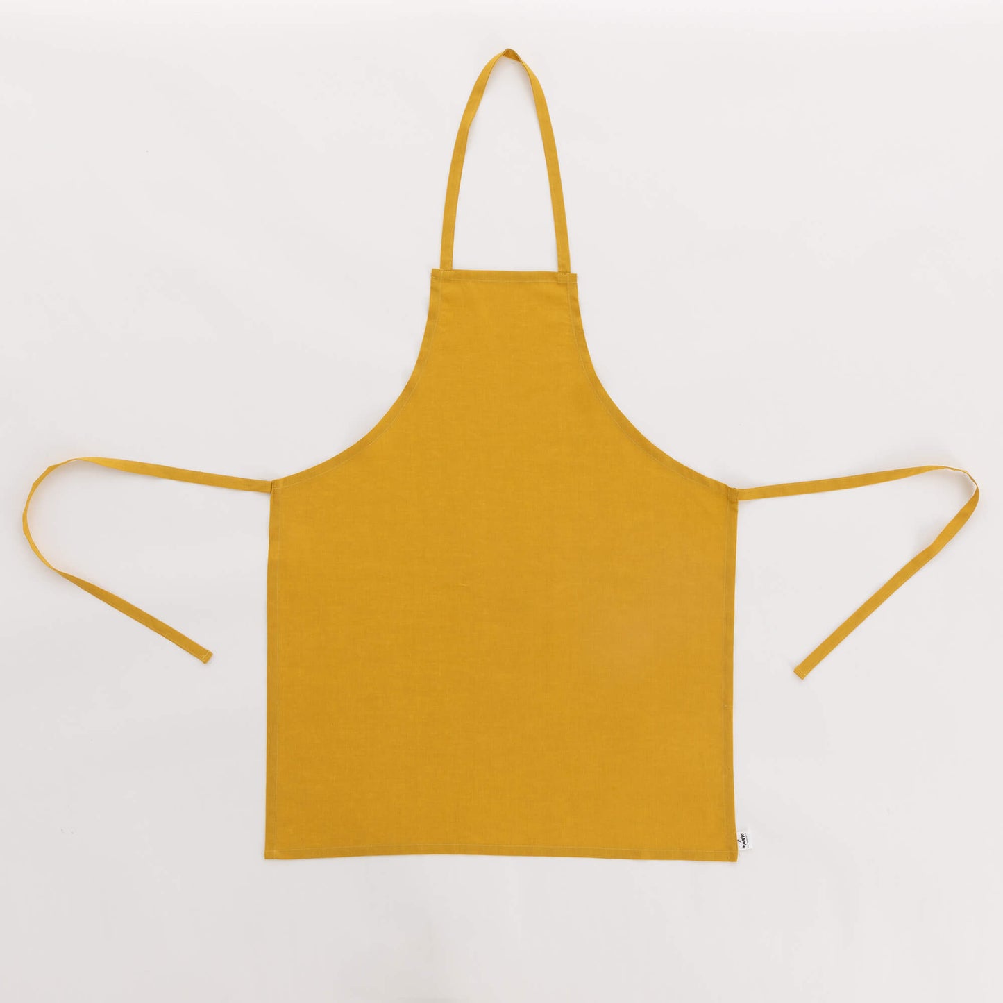 Delantal sin bolsillo 100% Lino Mustard - 110x69 cm 0