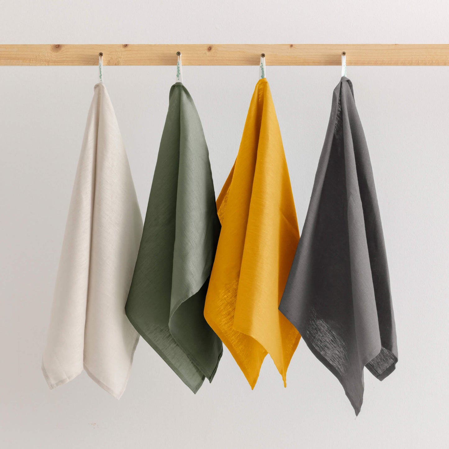 Pack 2 unidades paño de cocina lino 100% algodón Army Green 45x70 cm 3