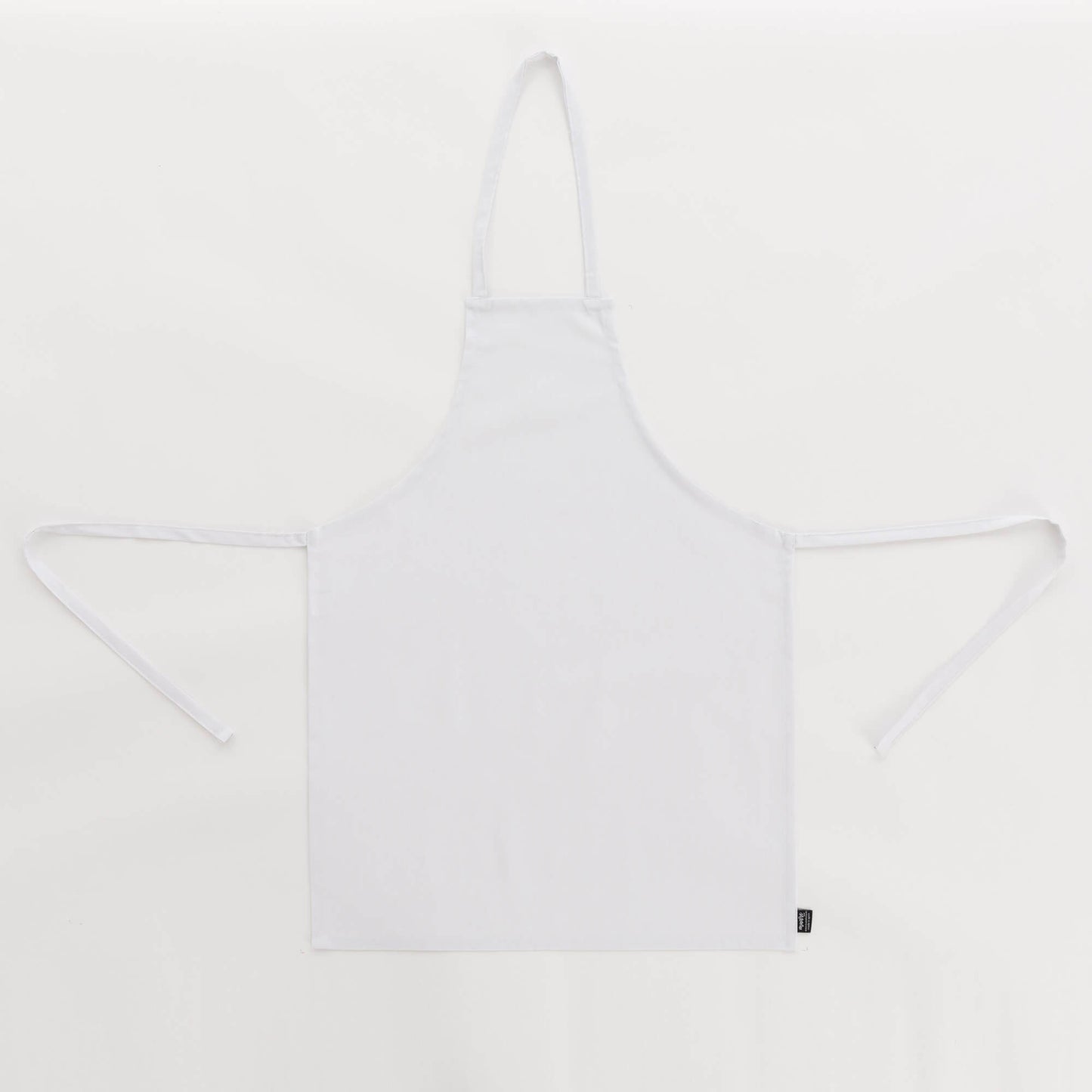 Delantal sin bolsillo 100% Lino Blanco - 110x69 cm 0