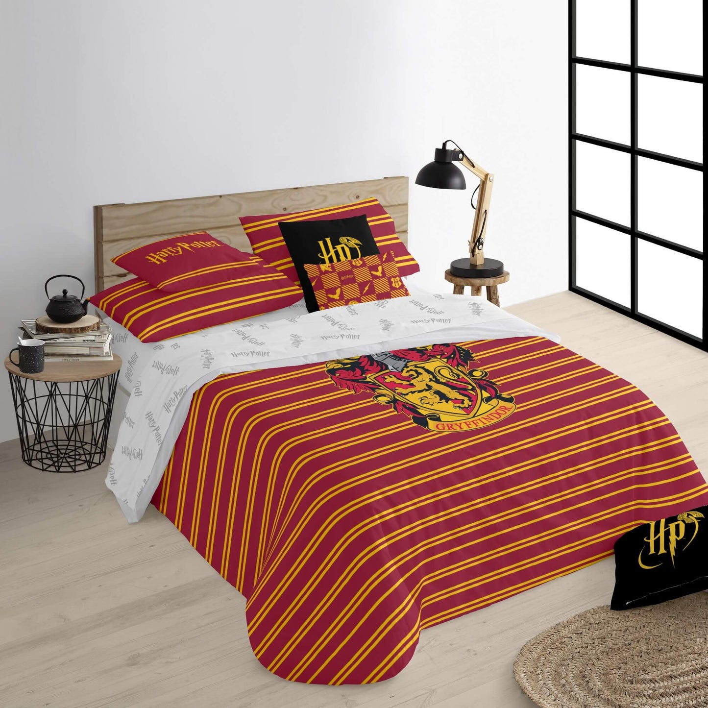 Funda nórdica con botones 100% algodón Gryffindor Shield 2