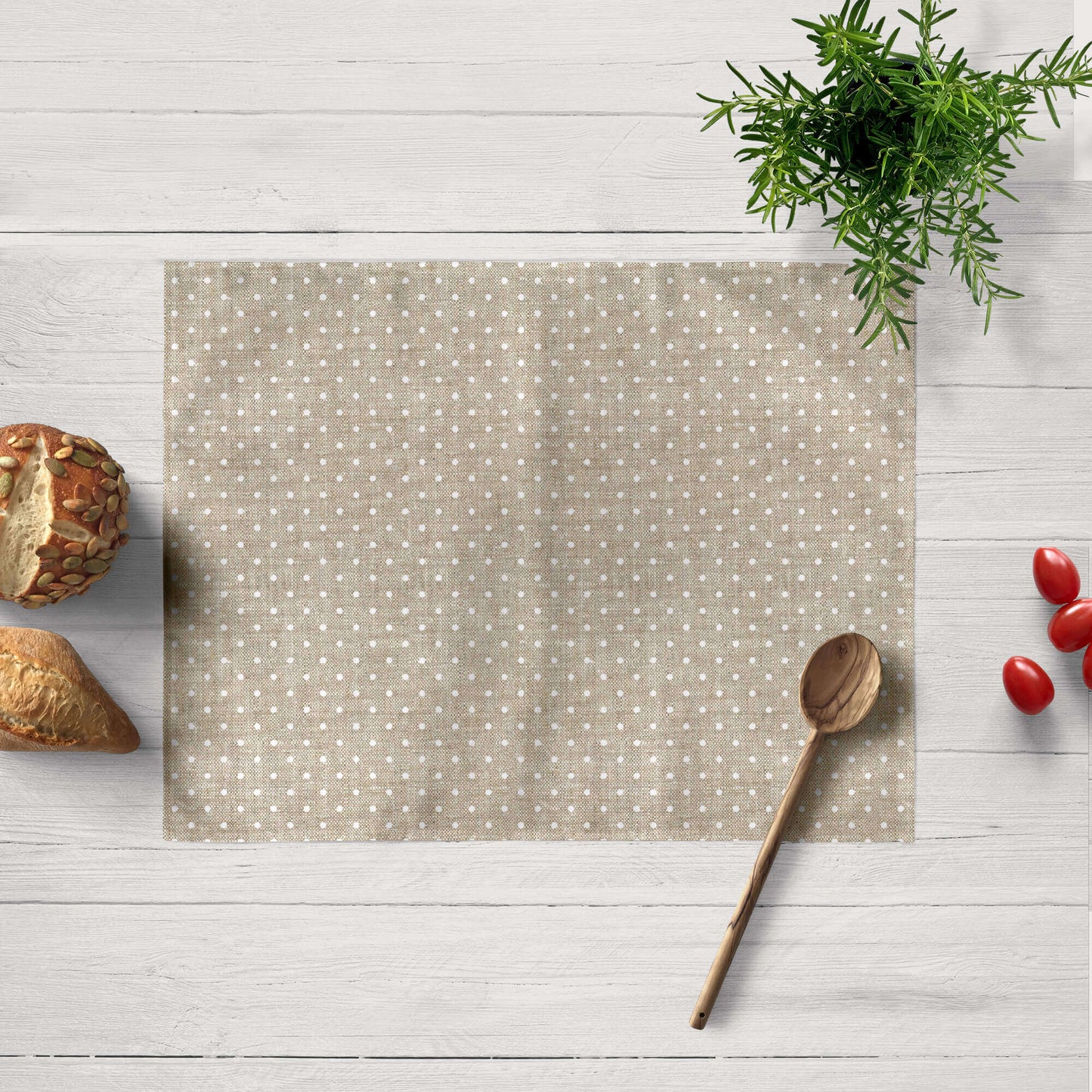 Pack 2 unidades mantel individual resinado Plumeti Blanco 100% algodón 45x35 cm 0