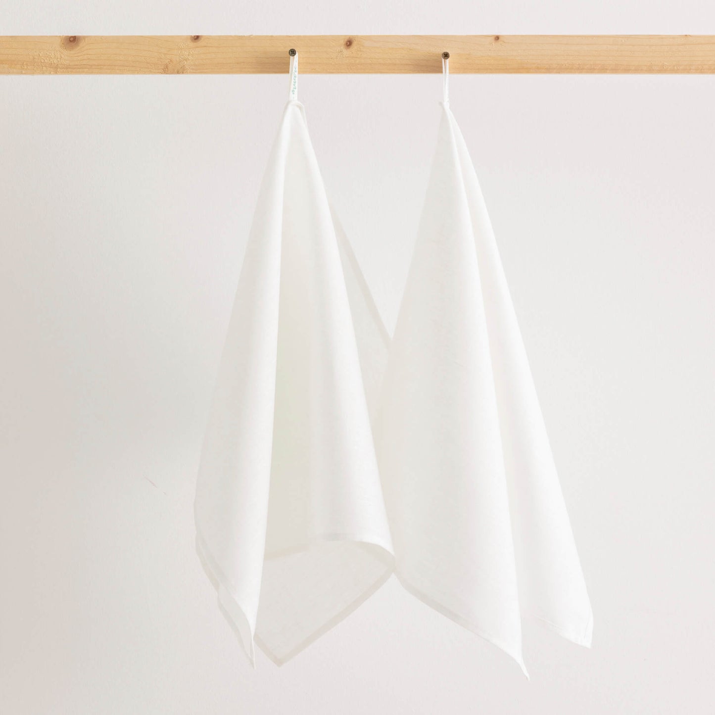 Pack 2 unidades paño de cocina lino 100% algodón Blanco 45x70 cm 0