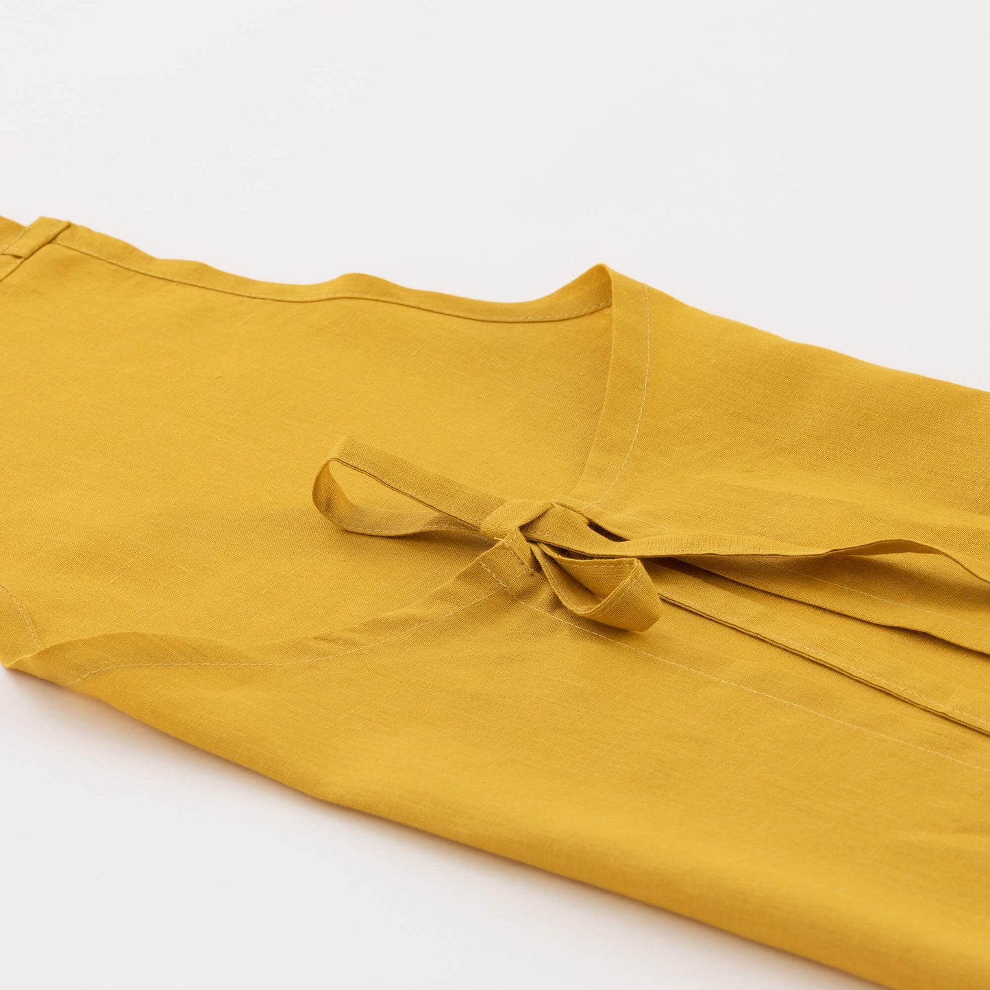 Delantal sin bolsillo 100% Lino Mustard - 110x69 cm 2