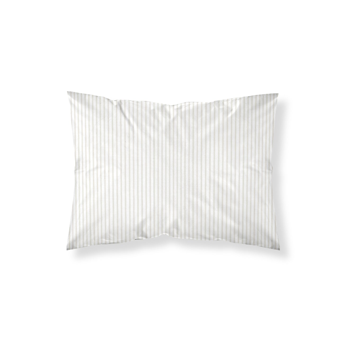 Funda de almohada 100% algodón Beige Rayas