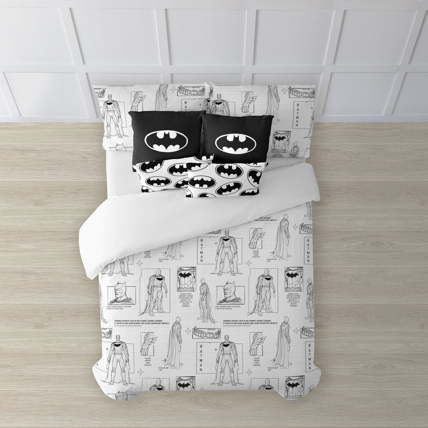 Funda nórdica con botones 100% algodón Batman Features