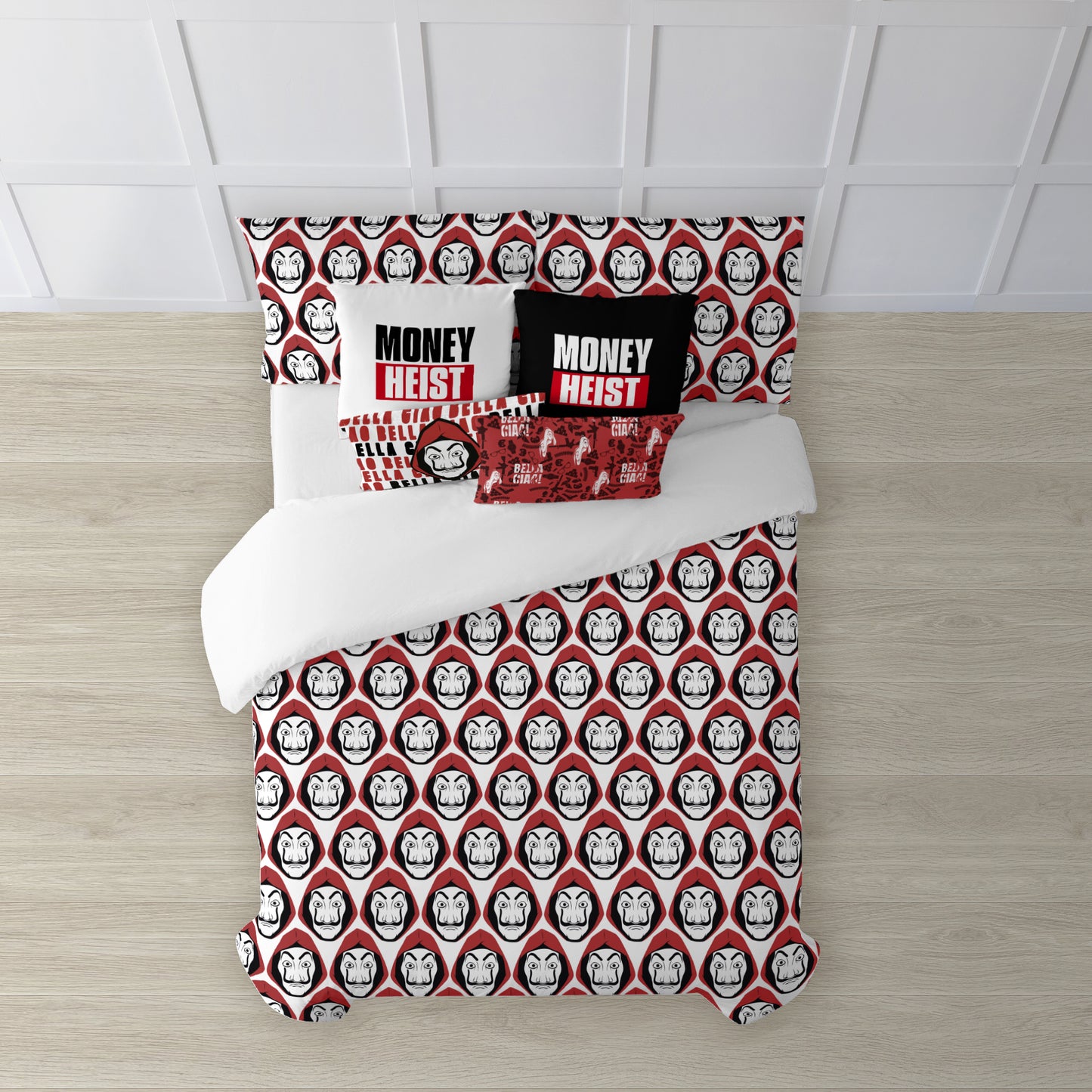 Funda nórdica con botones 100% algodón La casa de papel