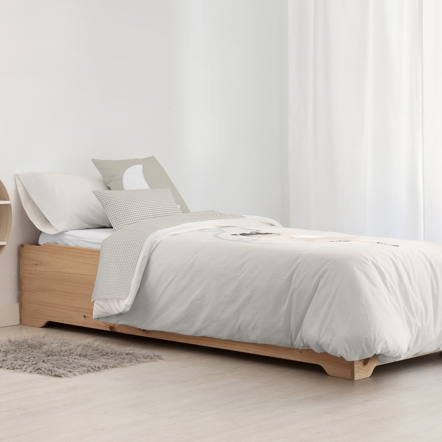 Housse de couette 100% coton Chay Beige