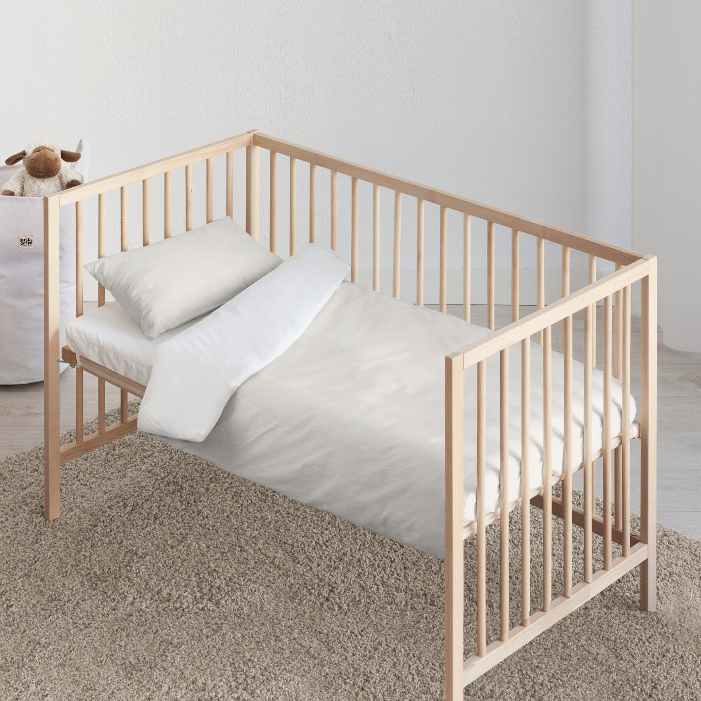 Kanu Beige crib duvet cover