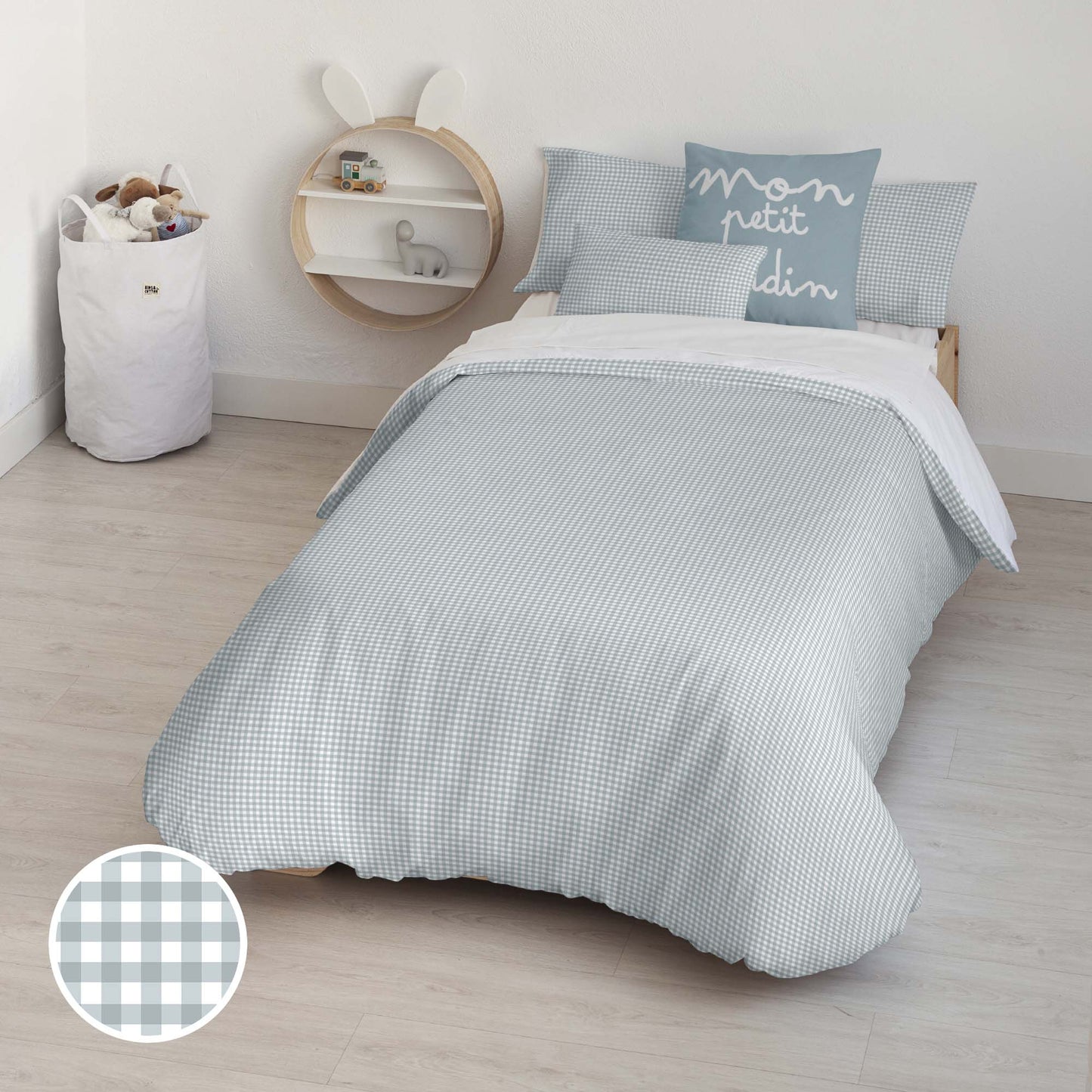 Duvet cover 100% cotton Vichy Blue