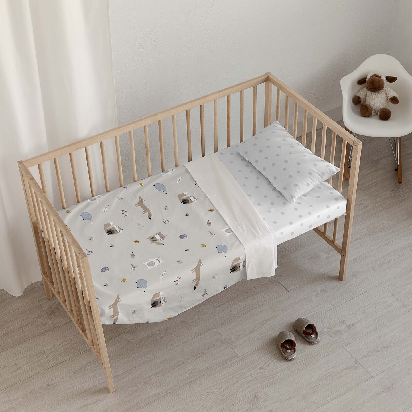 Ensemble de draps pour lit de bébé Kenai Small 100 % coton