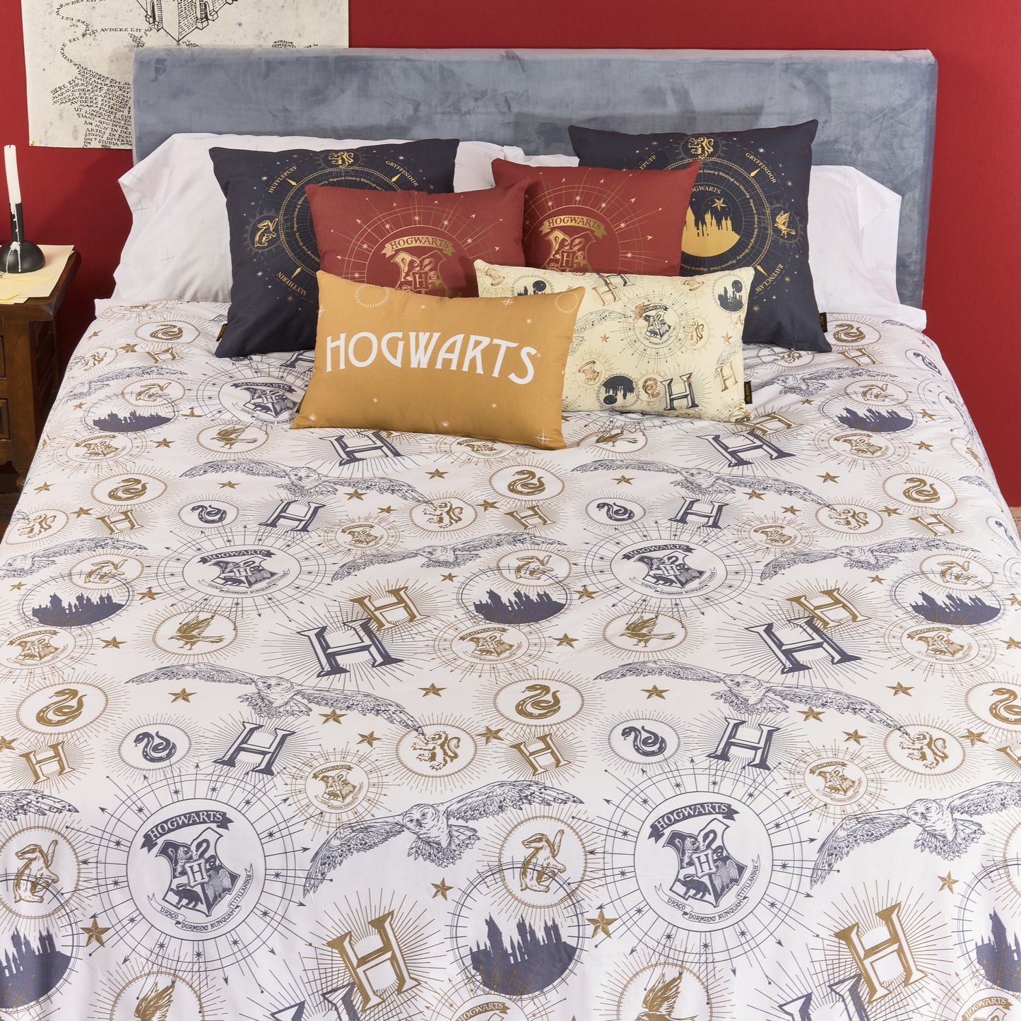 Housse de couette 100% coton HPotter Or Beige