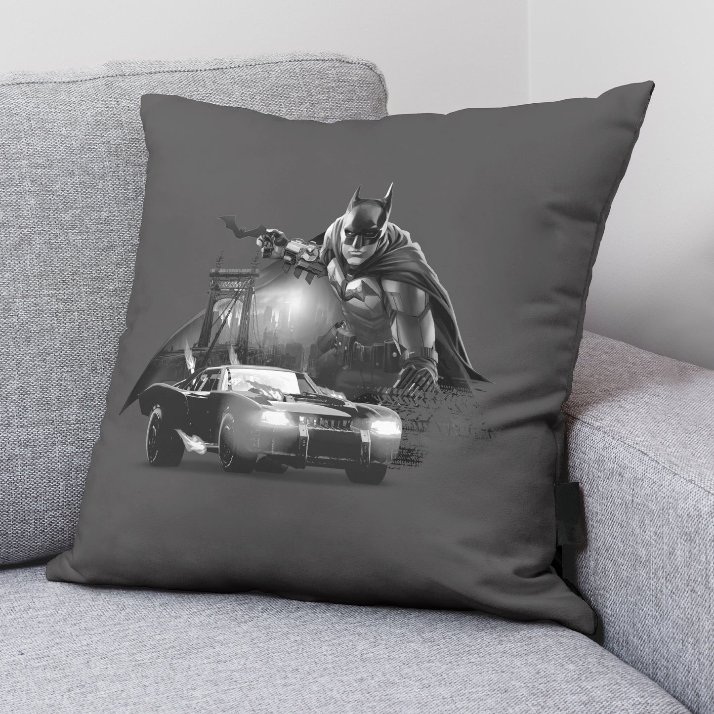 Housse de coussin 100% Coton 45x45 cm Batmobile A