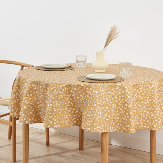 Round stain-resistant tablecloth 0120-32