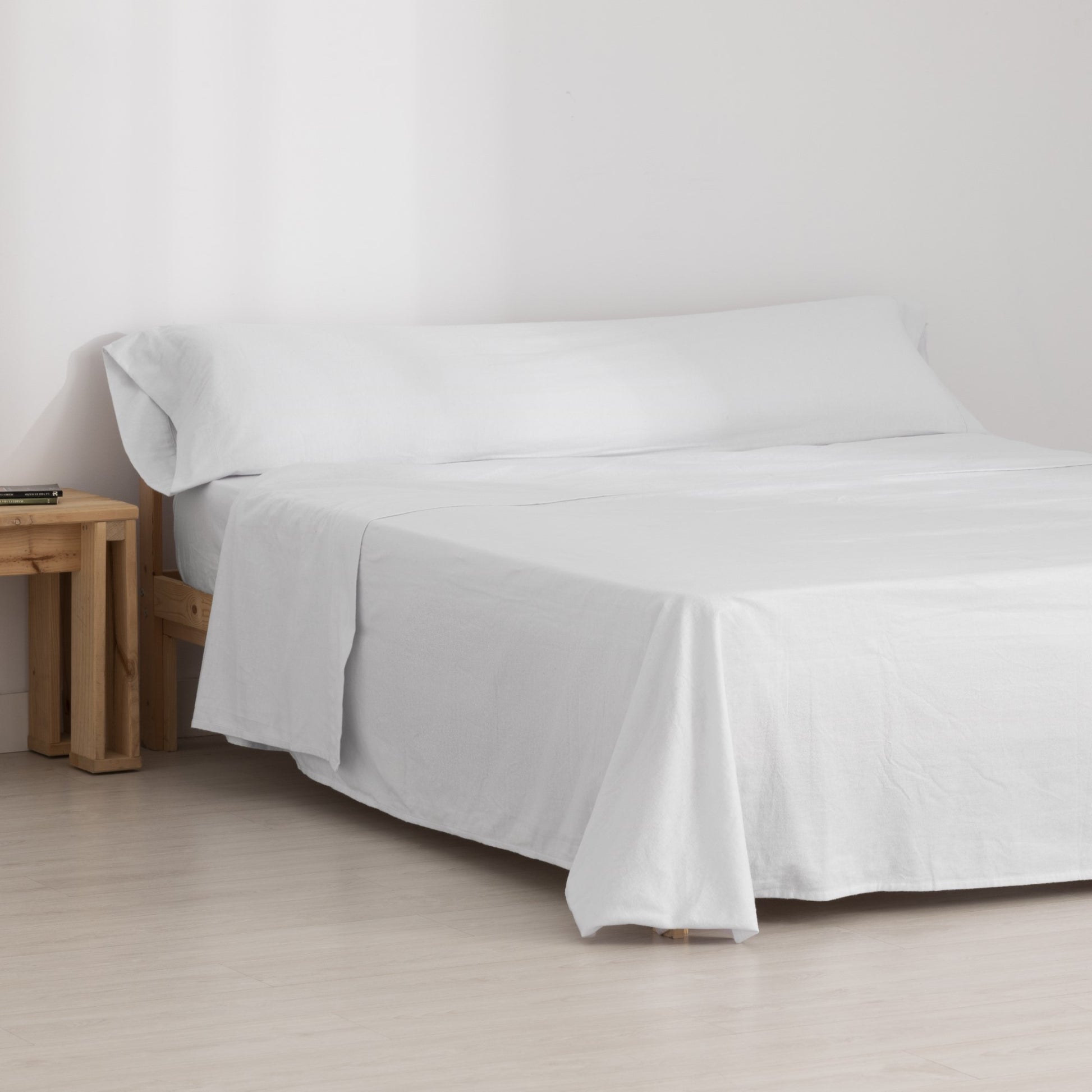 Juego de sábanas franela taupe cama de 90 100% algodón