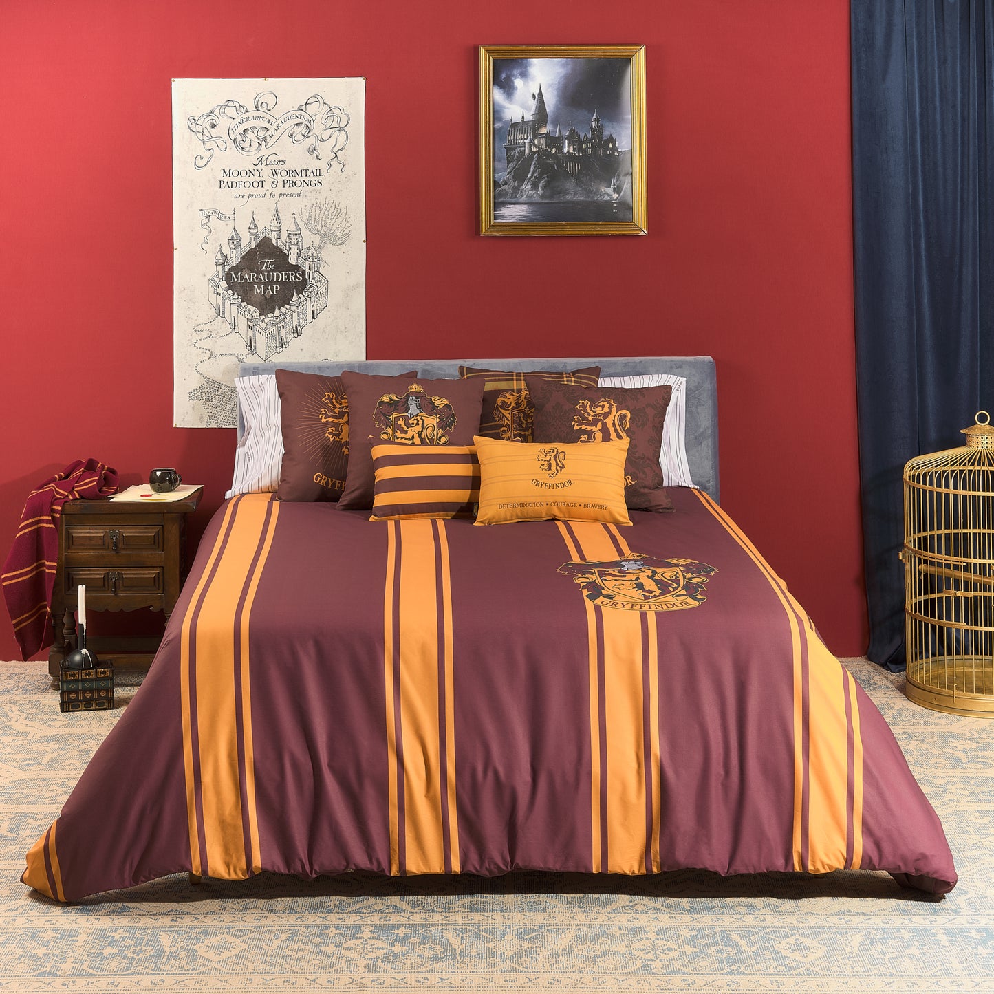 Duvet cover 100% cotton Gryffindor Stripes