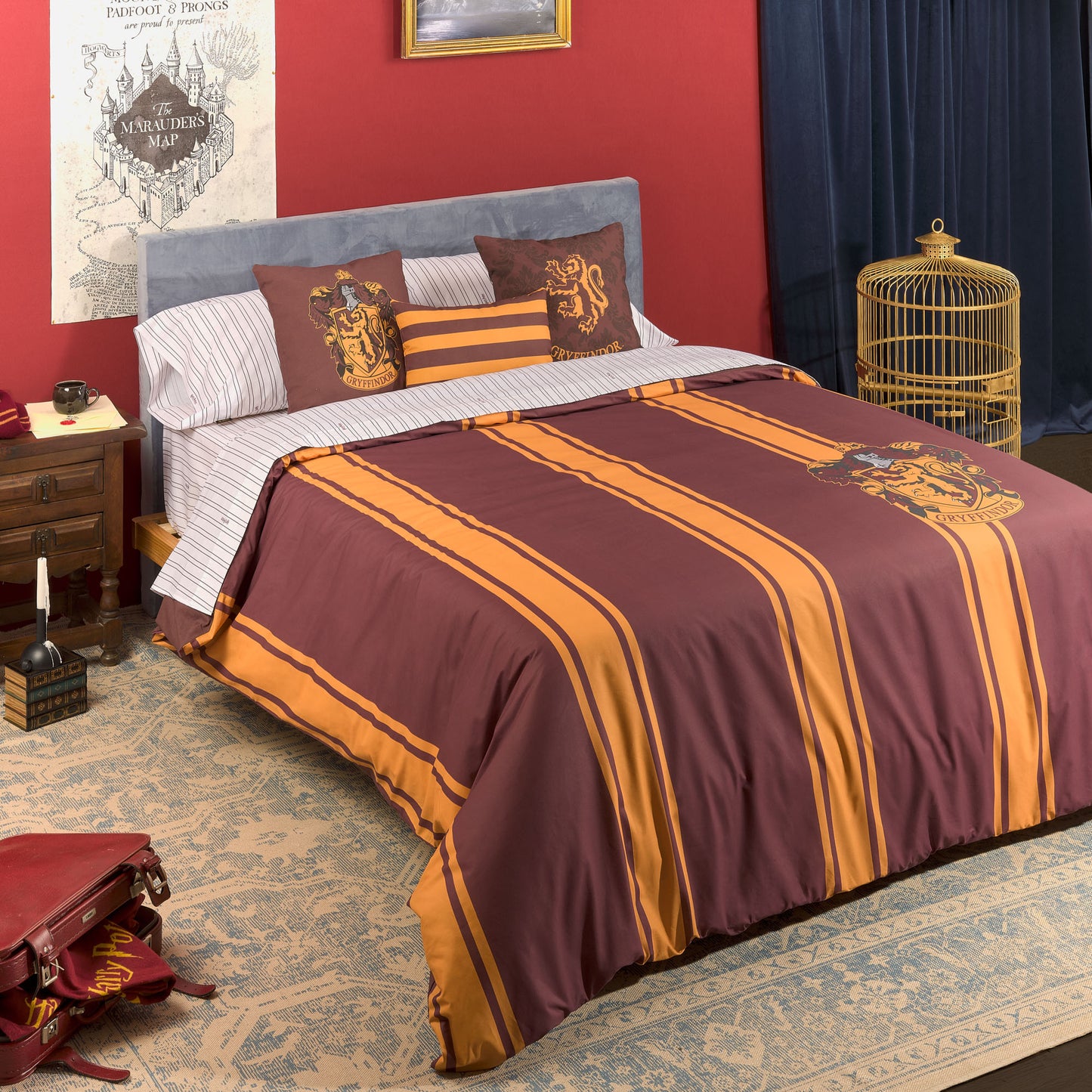 Duvet cover 100% cotton Gryffindor Stripes