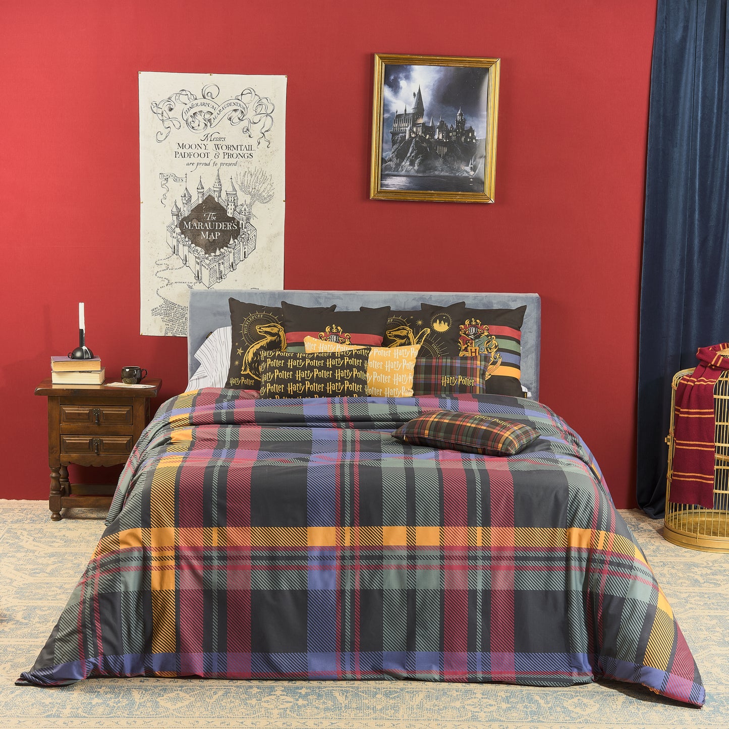 Duvet cover 100% cotton Hogwarts Colors Picture