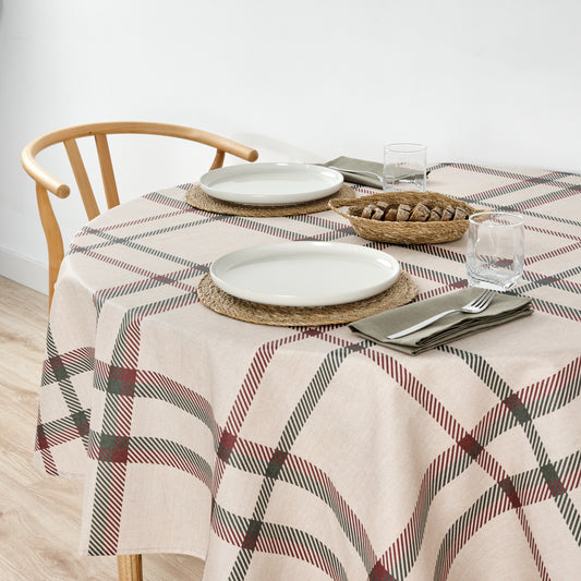 Round stain-resistant tablecloth Christmas pictures