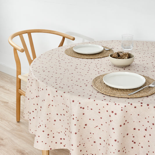 Round stain-resistant tablecloth Merry Christmas 23