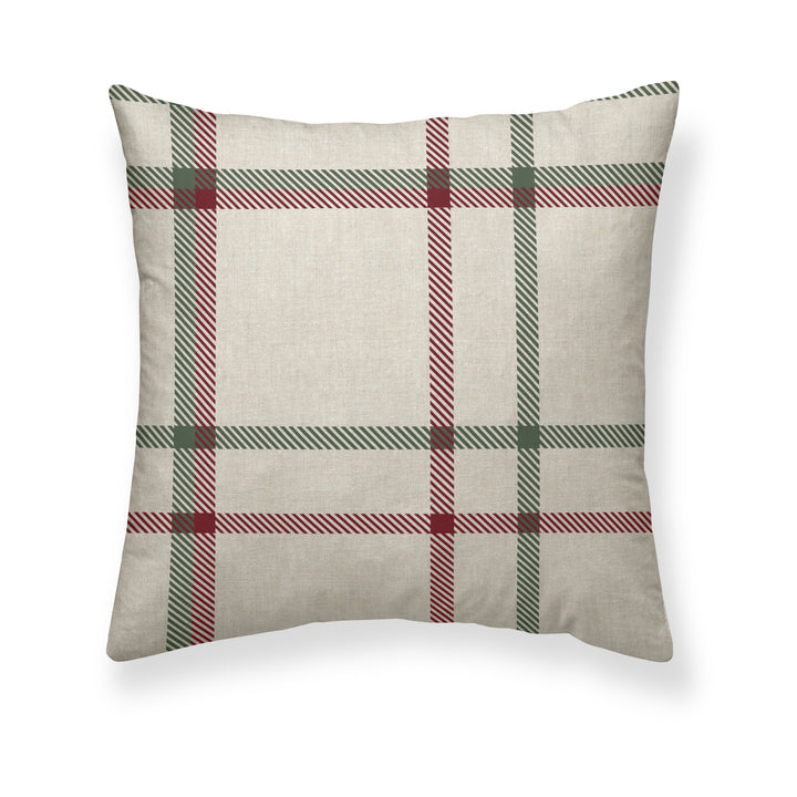 Housse de coussin en velours à carreaux de Noël 50x50 cm