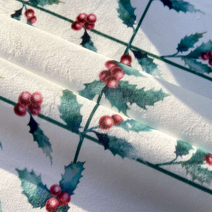 Housse de coussin velours Noël blanc 1 50x50 cm