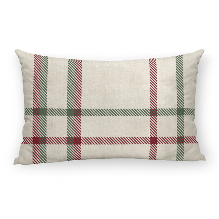 Housse de coussin 100% coton Carrés de Noël 30x50 cm