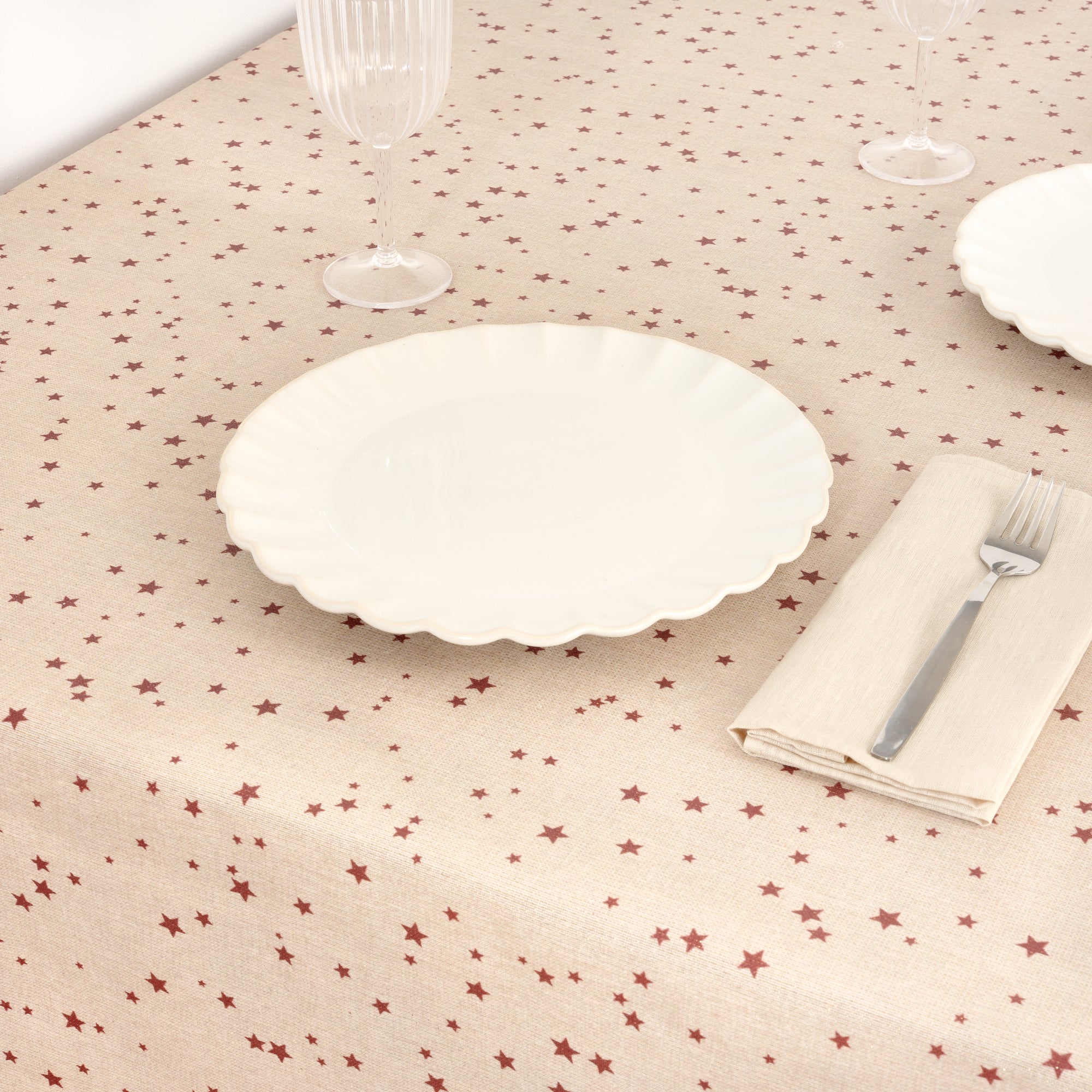 Mantel tacto tela jacquard Merry Christmas 23 Lurex