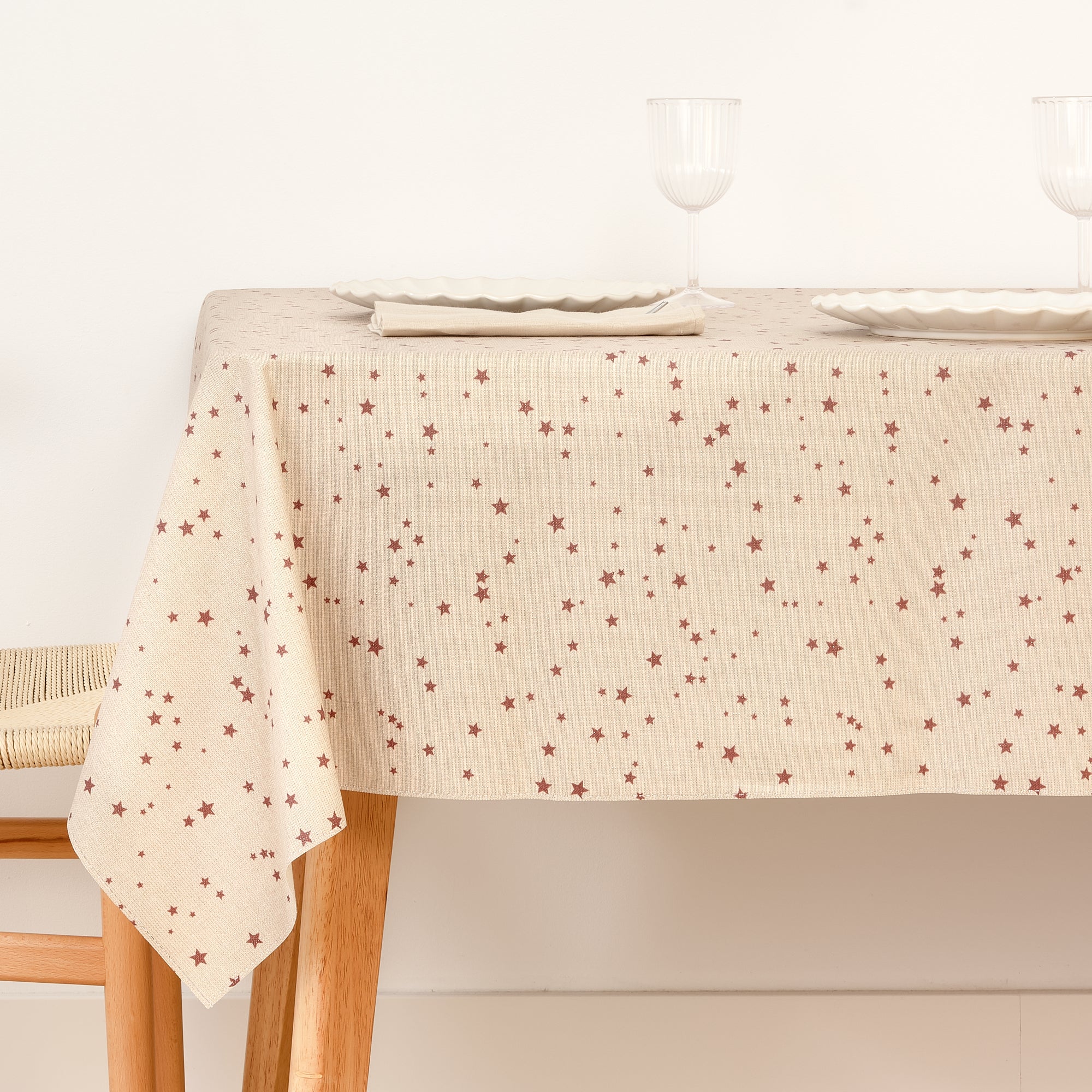 Mantel tacto tela jacquard Merry Christmas 23 Lurex